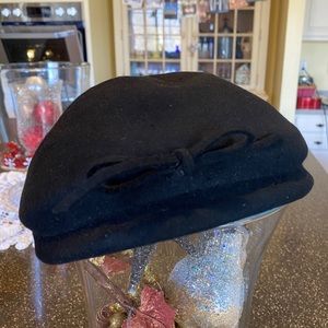 Vintage 1940’s Black wool Hat